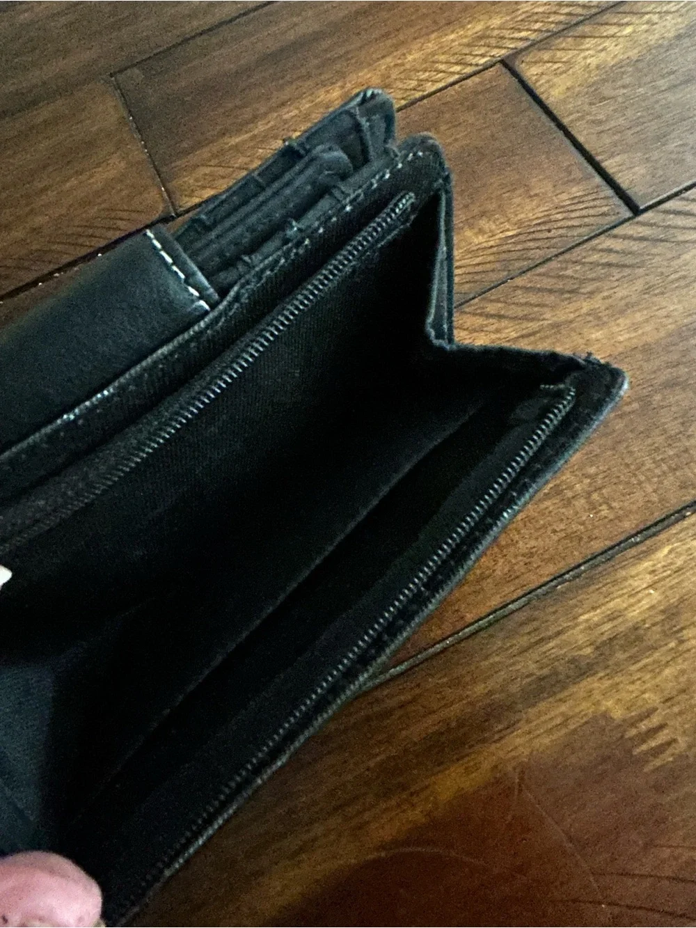 Black Leather Wallet- Unbranded